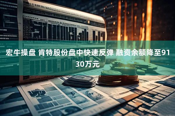 宏牛操盘 肯特股份盘中快速反弹 融资余额降至9130万元