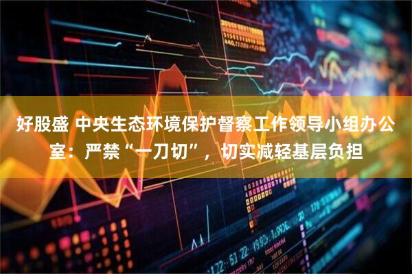 好股盛 中央生态环境保护督察工作领导小组办公室：严禁“一刀切”，切实减轻基层负担